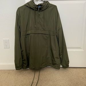 H&M green pullover windbreaker